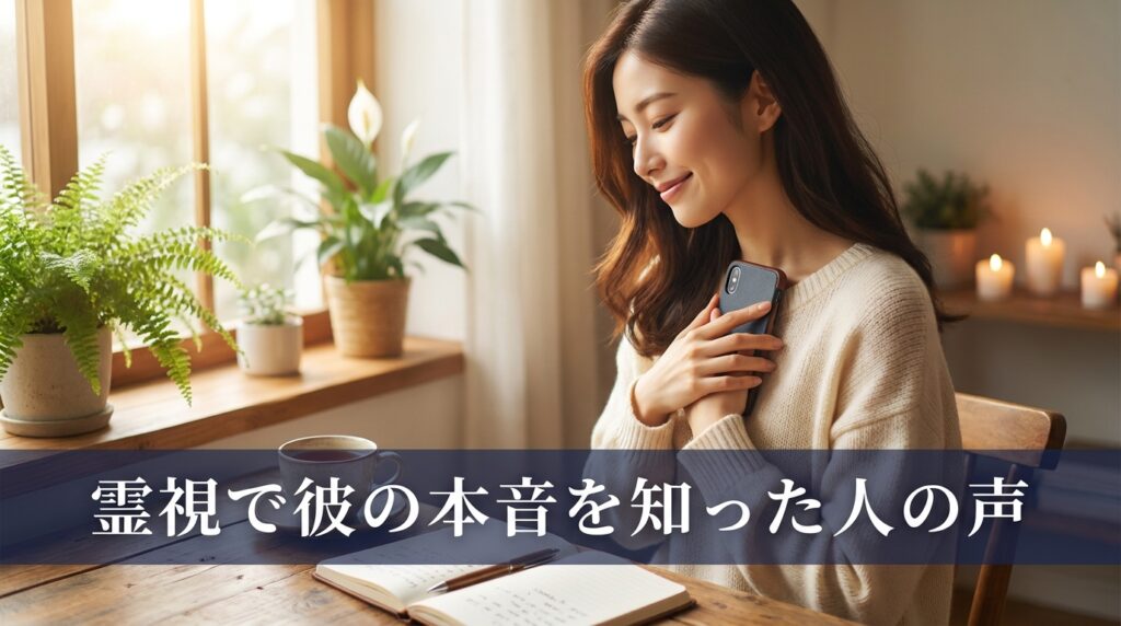 霊視で彼の本音を知った人の体験談