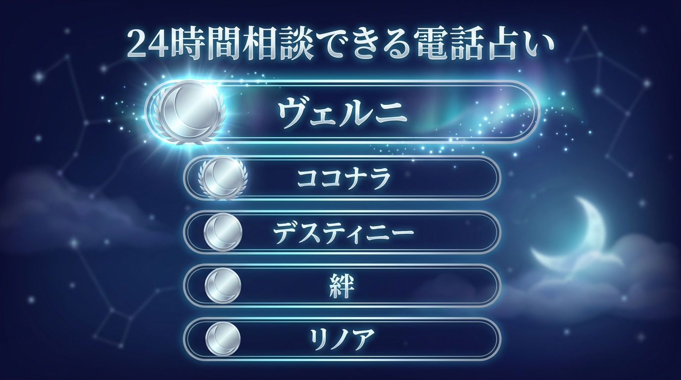 24時間相談できる電話占いおすすめ5選