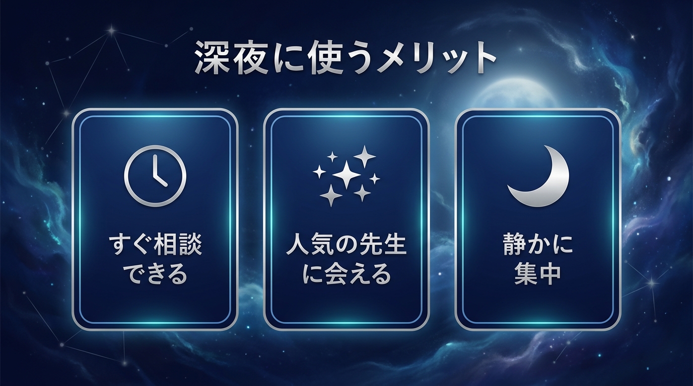 深夜・早朝に電話占いを使うメリット