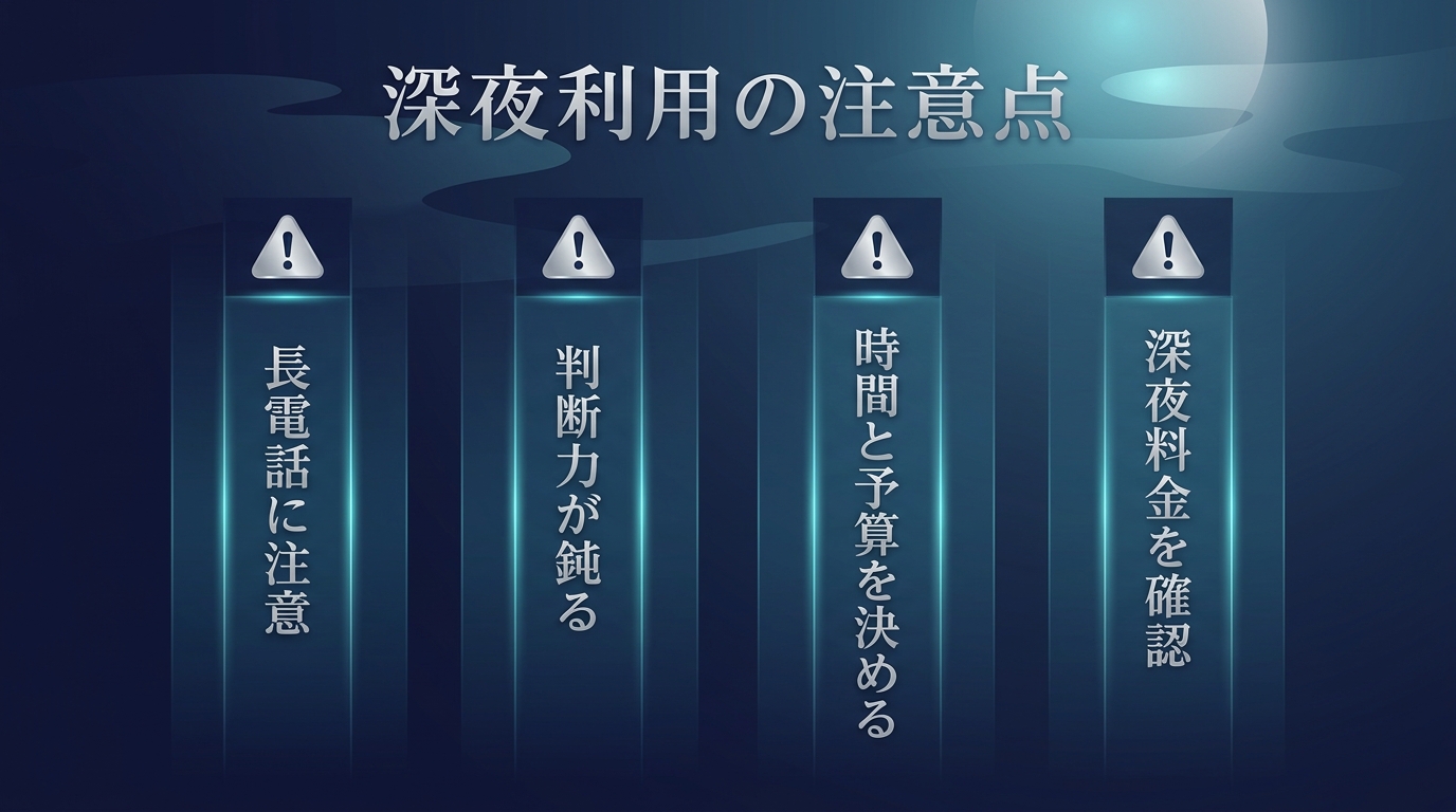深夜に電話占いを使うときの注意点