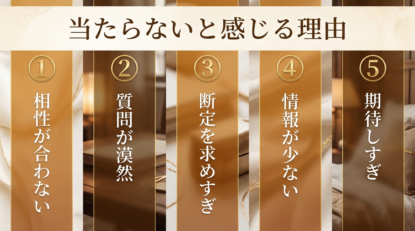 電話占いが「当たらない」と感じる5つの理由