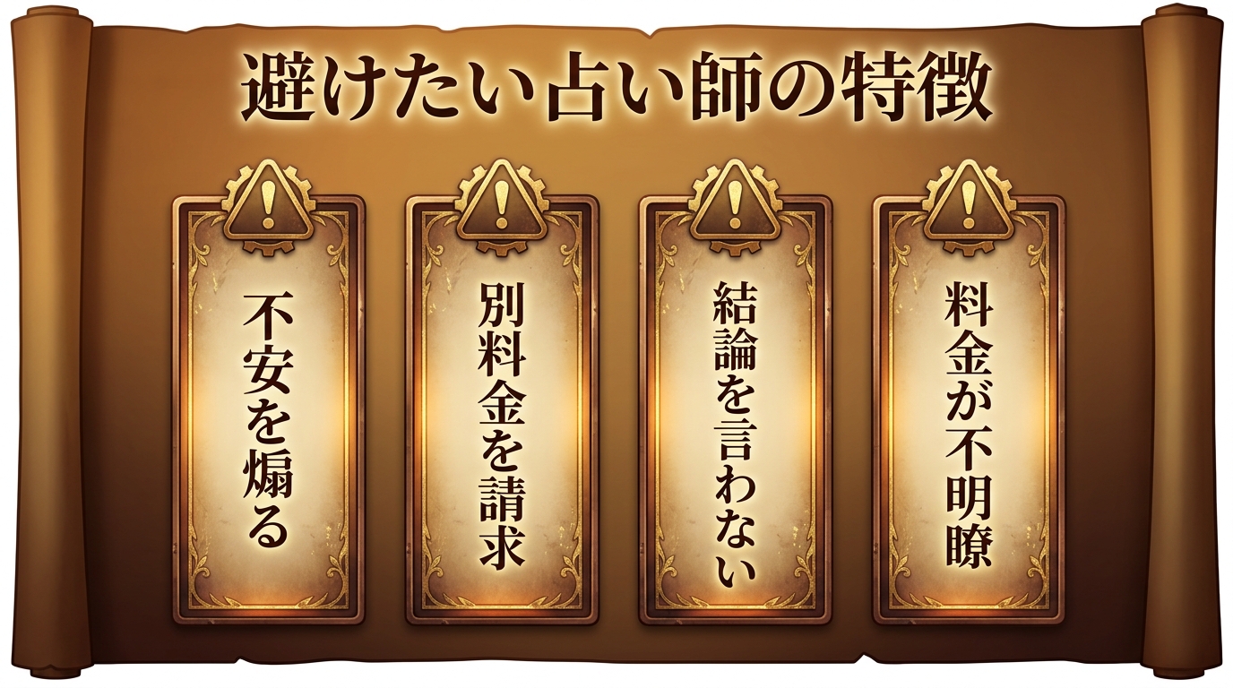 こんな占い師・サイトは避けよう