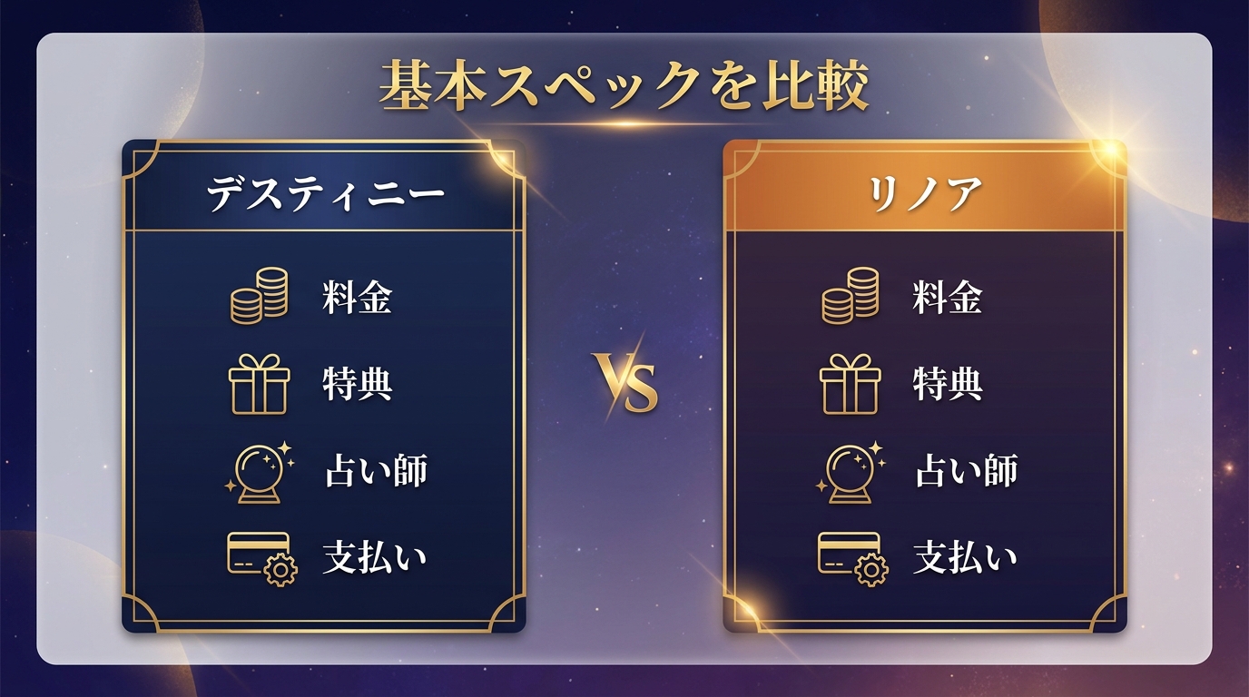 デスティニーとリノアの基本情報を比較