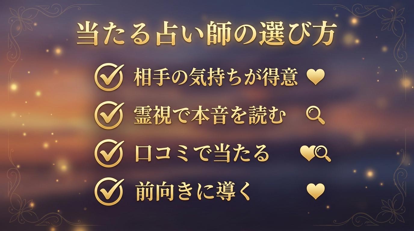 遠距離恋愛占いで当たる占い師の選び方