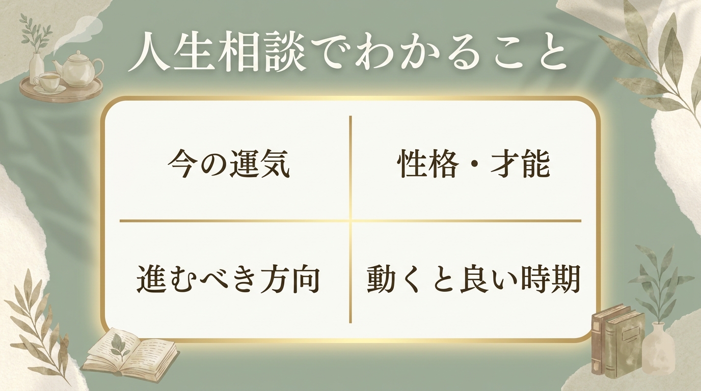 人生の悩みを占うとわかること