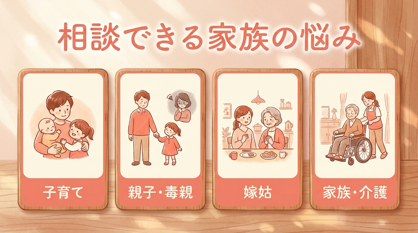 電話占いで相談できる家族の悩み