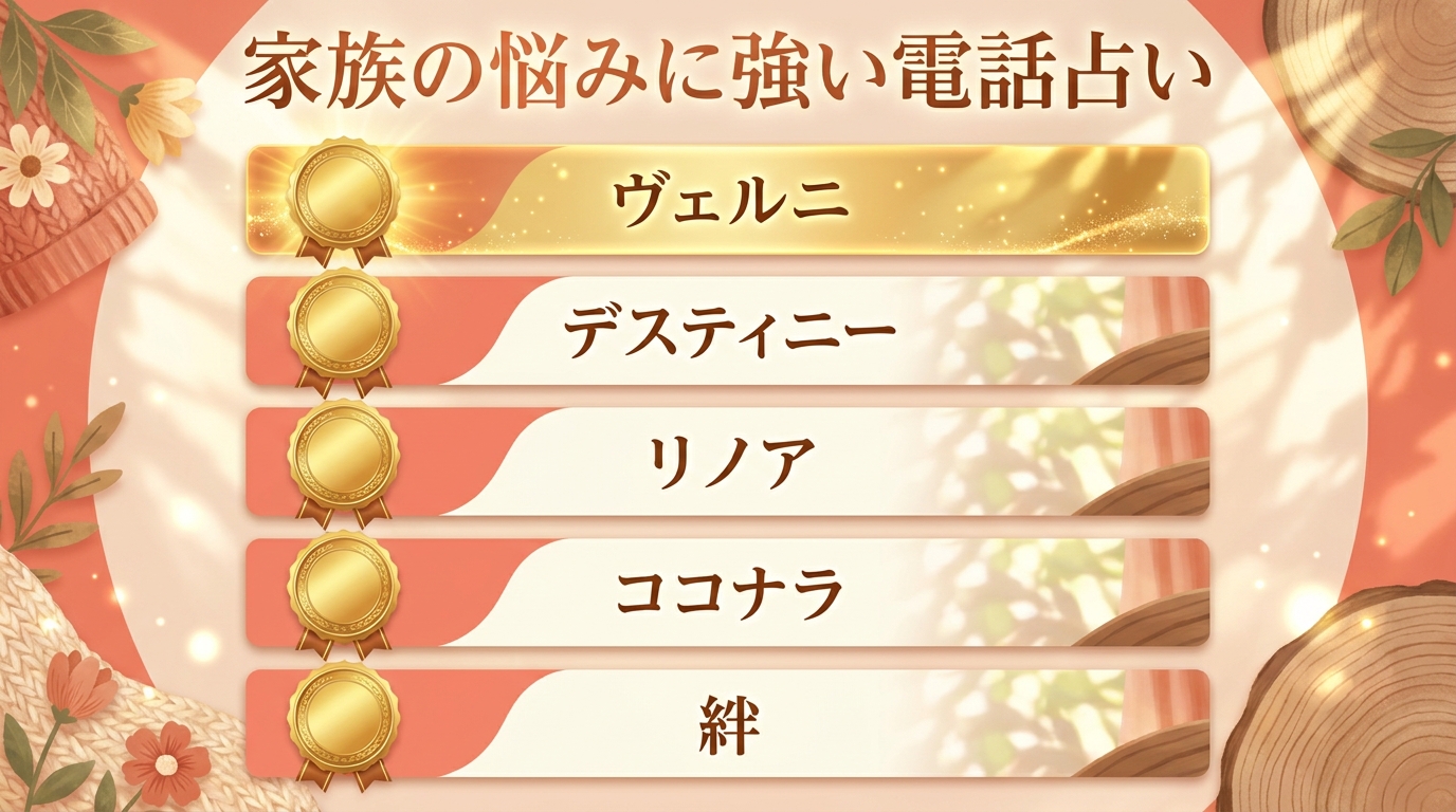 家族の悩みに強い電話占いおすすめ5選