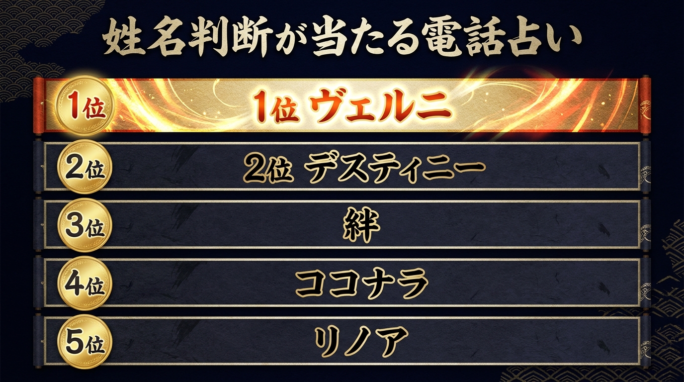 姓名判断が当たる電話占いおすすめ5選