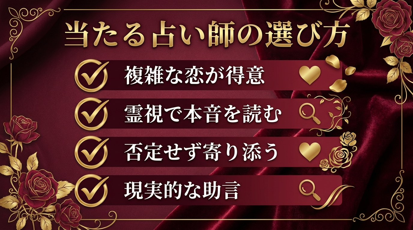 略奪愛の相談で当たる占い師の選び方