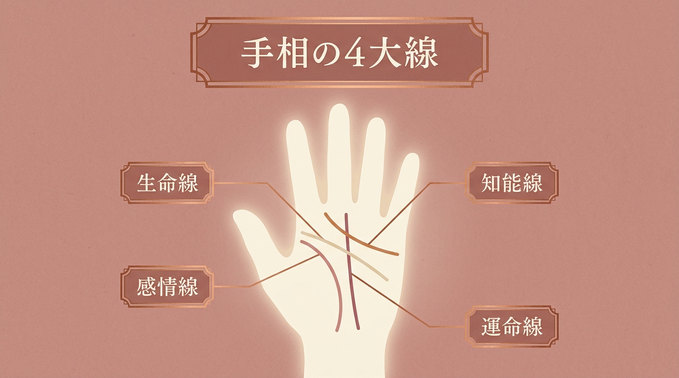 手相の基本！4大線の見方