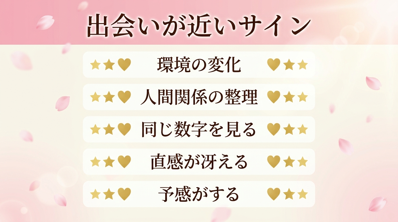 運命の人と出会うサイン