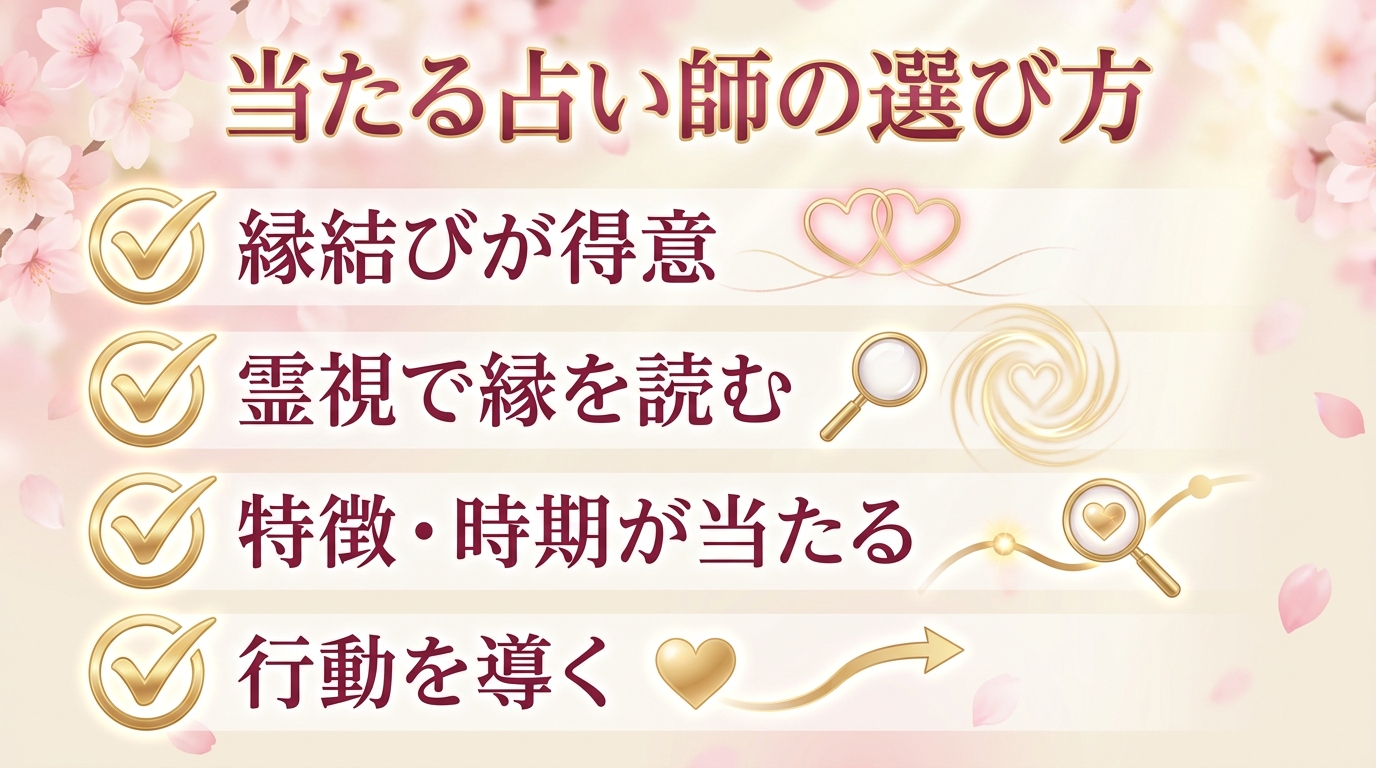運命の人占いで当たる占い師の選び方