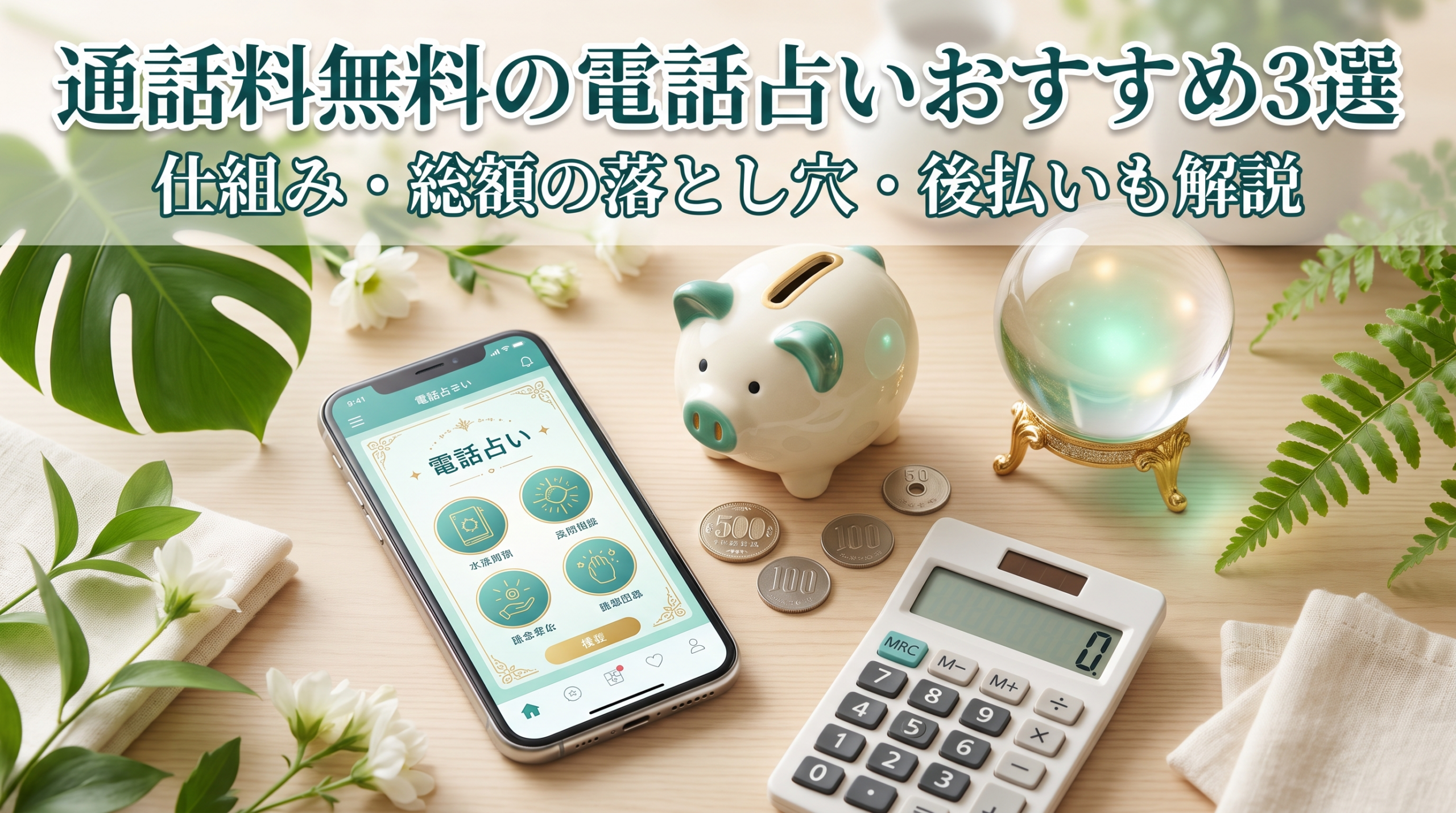 通話料無料の電話占いおすすめ｜仕組み・総額の落とし穴